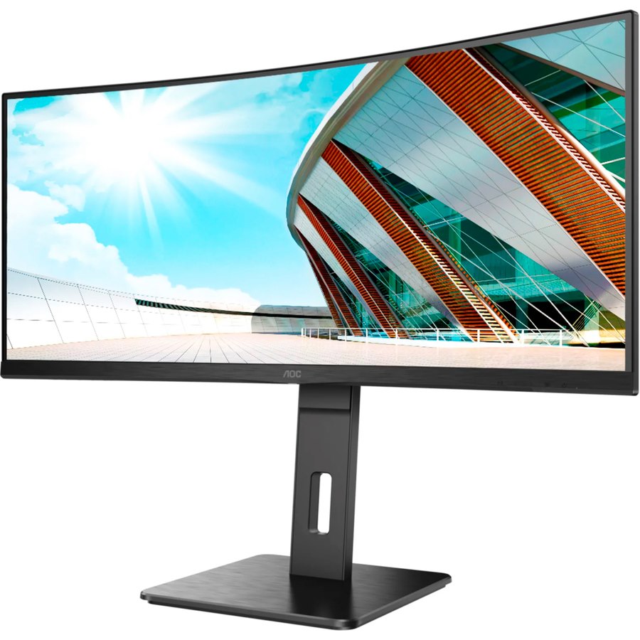 AOC CU34P2A 34" Class UW-QHD Curved Screen Gaming LCD Monitor - 21:9 - Black