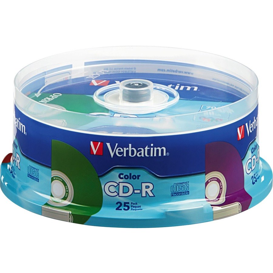 Verbatim CD-R 52X Colors 25pk Spindle