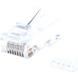 Intellinet Network Solutions Cat6 RJ45 Modular Plugs, 3-Prong, UTP, For Solid Wire, 90 Plugs and Liners in Jar