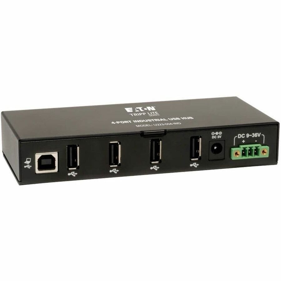 Eaton Tripp Lite Series 4-Port Industrial-Grade USB 2.0 Hub - 15 kV ESD Immunity, Metal Housing, Mountable