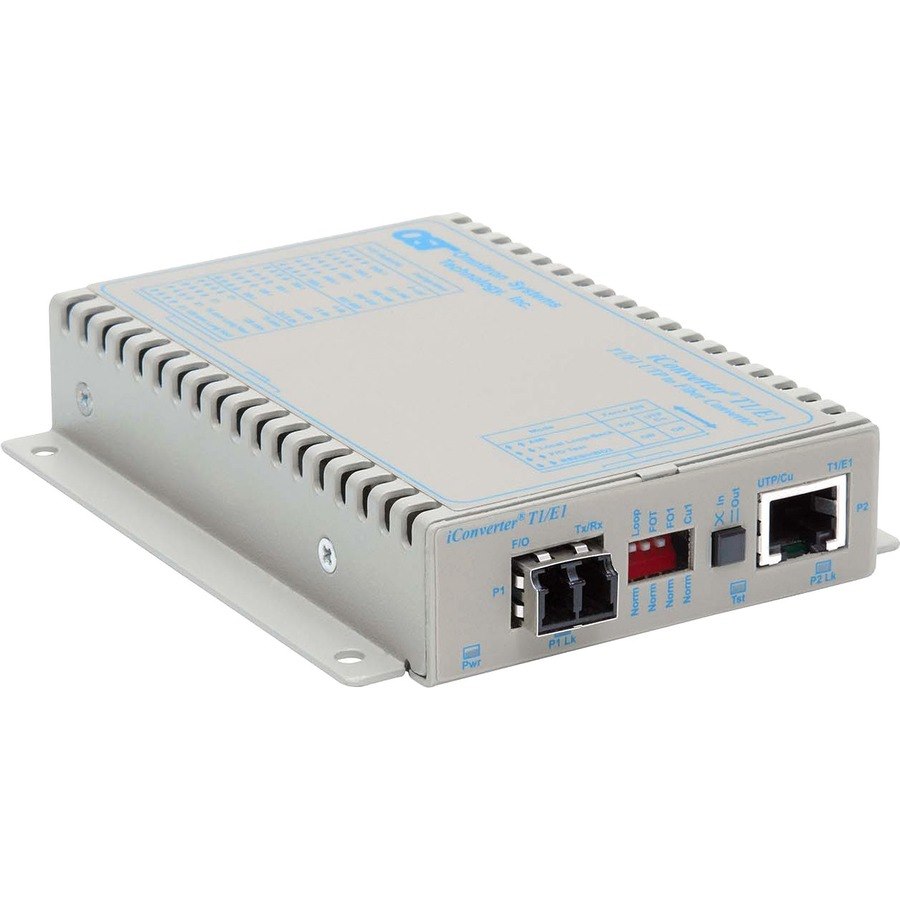 iConverter T1/E1 Fiber Media Converter RJ48 LC Multimode 5km