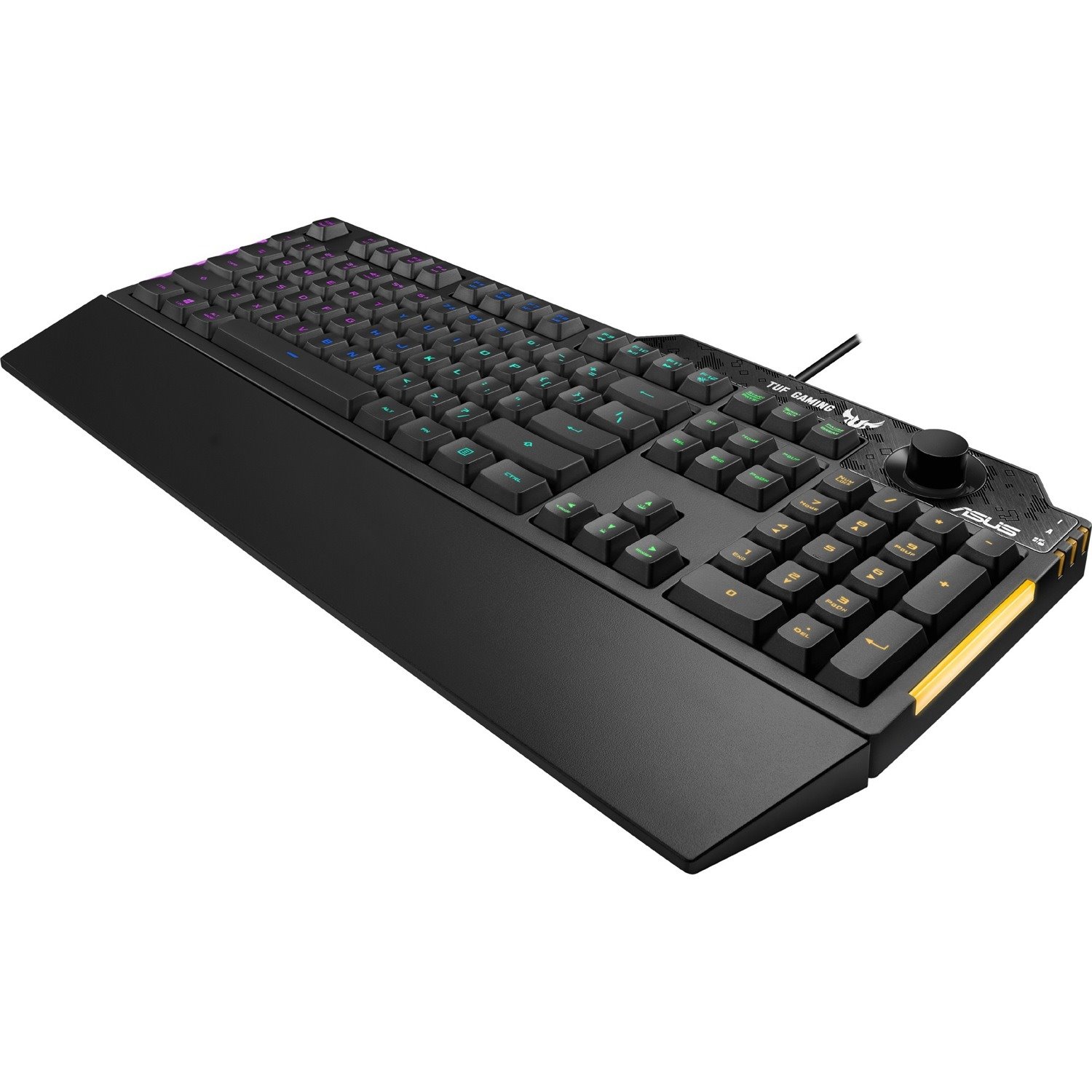 TUF Gaming Keyboard - Cable Connectivity - USB 2.0 Interface - RGB LED - Black