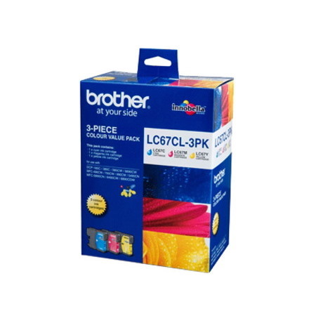 Brother LC-67 Original Inkjet Ink Cartridge - Cyan, Yellow, Magenta - 3 / Pack
