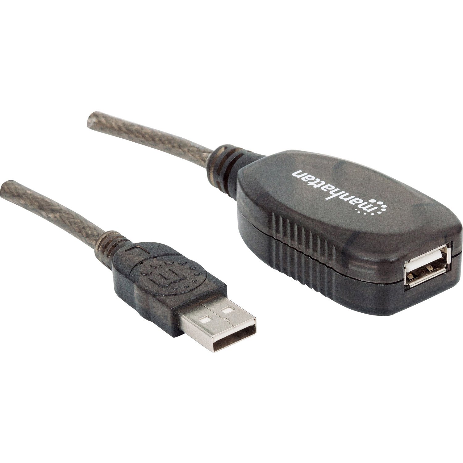 Manhattan Hi-Speed USB 2.0 A Male/A Female USB Active Extension Cable, 33'