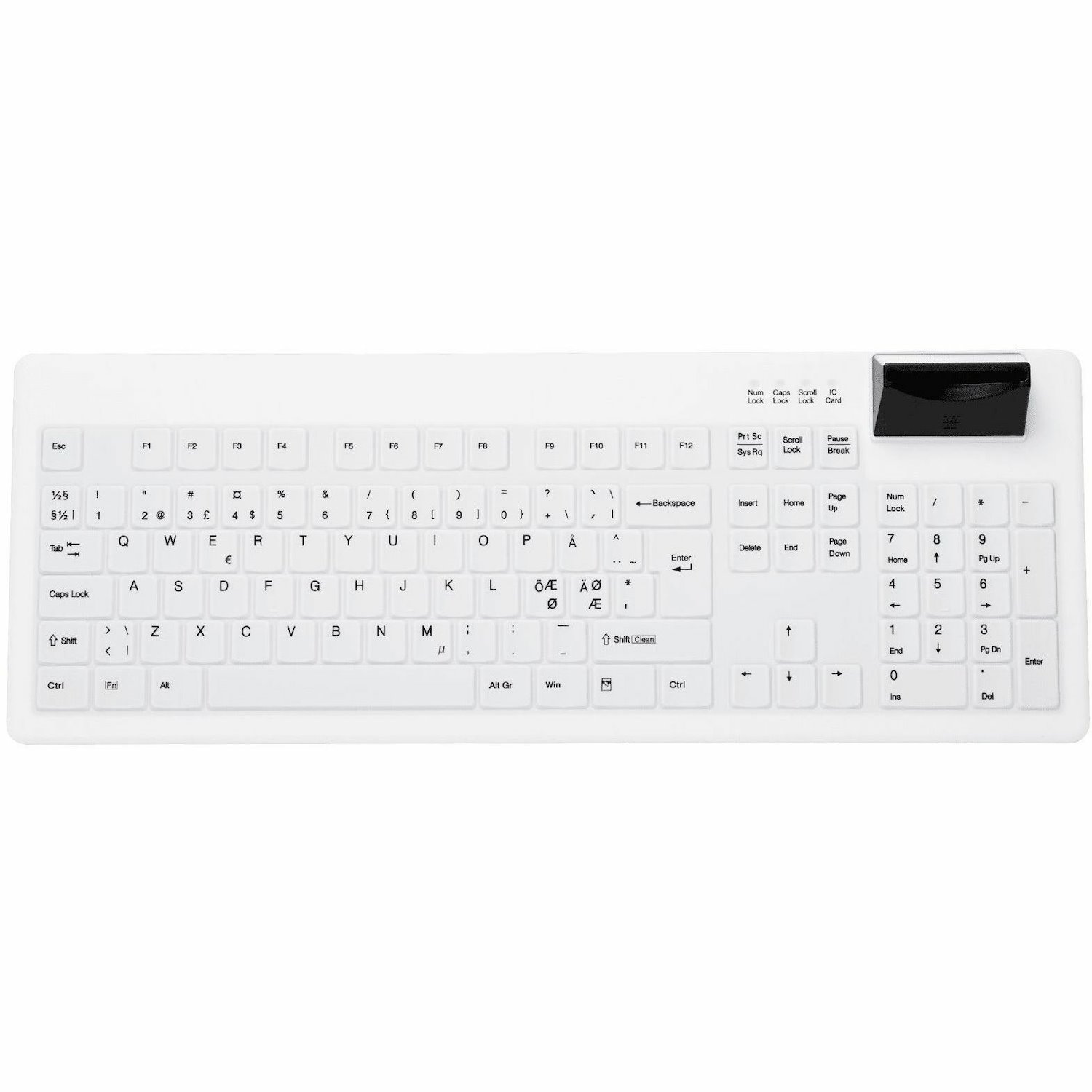 CHERRY Keyboard - Cable Connectivity - USB 1.1 Interface - English (UK) - Black, White