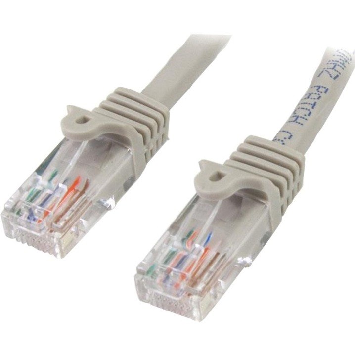 StarTech.com 5m Grey Cat5e Snagless RJ45 UTP Patch Cable - 5 m Patch Cord - Ethernet Patch Cable - RJ45 Male to Male Cat 5e Cable - Gray