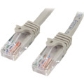 StarTech.com 5m Cat5e Patch Cable with Snagless RJ45 Connectors - Grey - 5 m Patch Cord