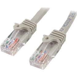StarTech.com 5m Cat5e Patch Cable with Snagless RJ45 Connectors - Grey - 5 m Patch Cord