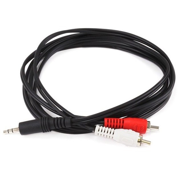 Monoprice 6ft 3.5mm Stereo Plug/2 RCA Plug Cable - Black