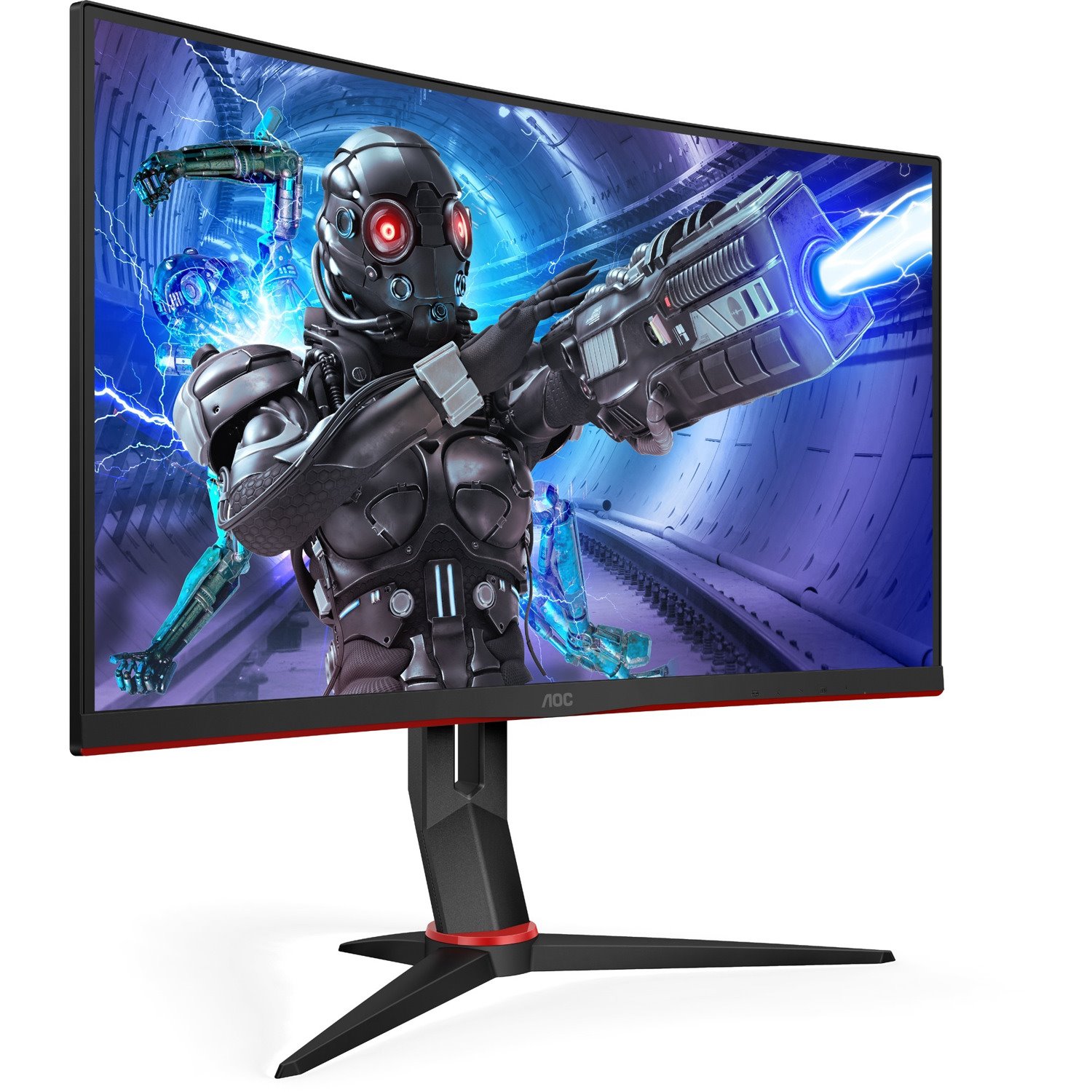 AOC C27G2ZU 27" Class Full HD Curved Screen Gaming LCD Monitor - 16:9 - Black Red