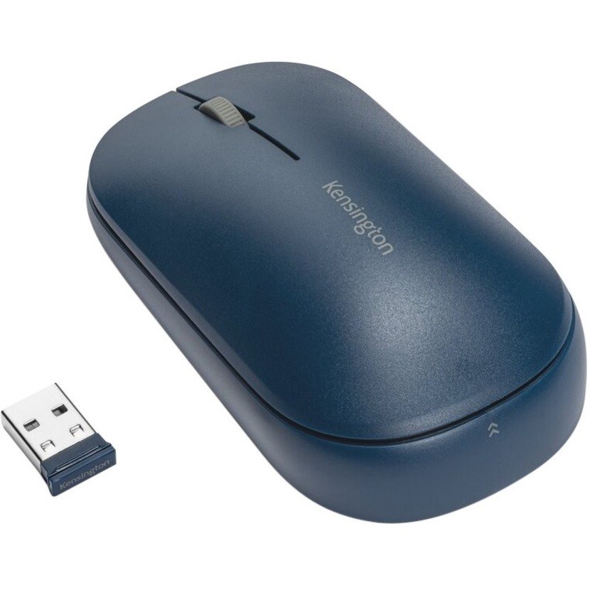 Kensington SureTrack Mouse - Bluetooth/Radio Frequency - USB 2.0 - Optical - 3 Button(s) - Blue - 1 Pack - TAA Compliant