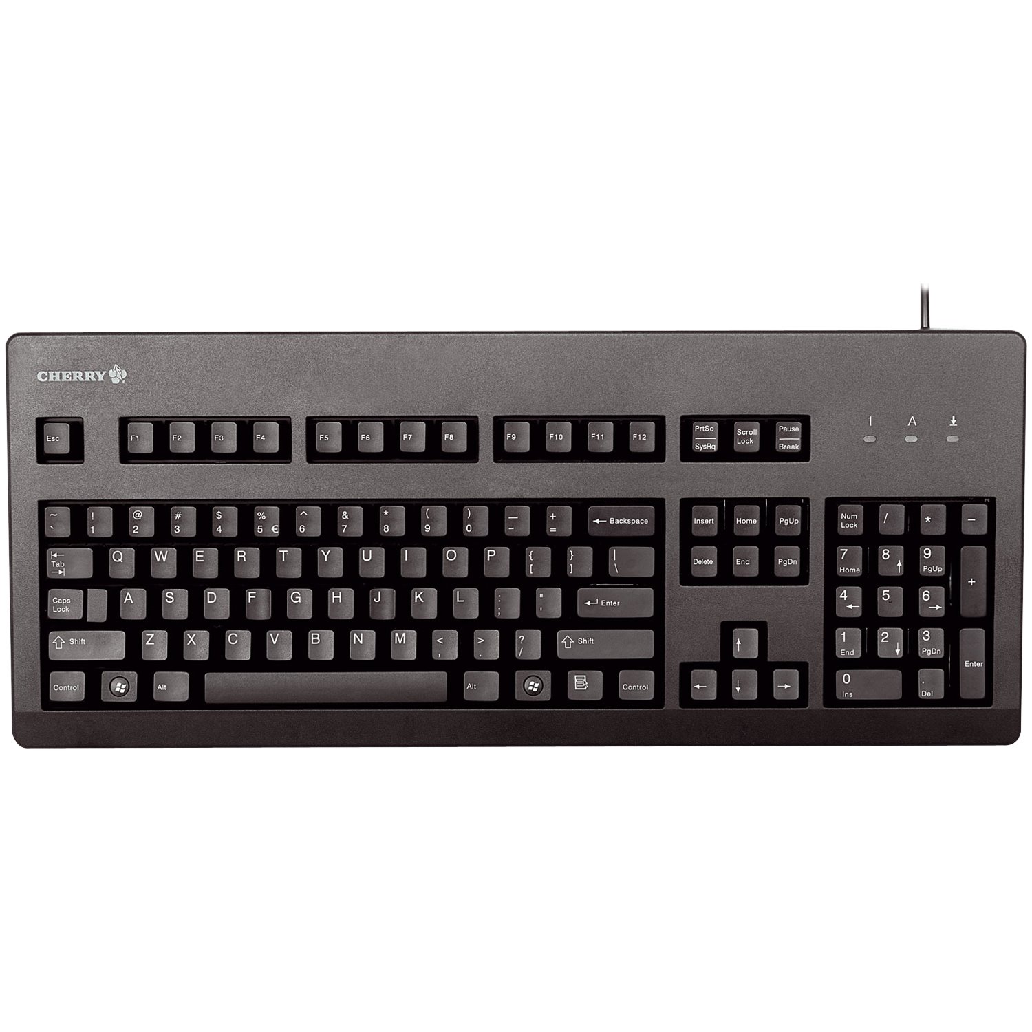 CHERRY G80-3000 Keyboard - Cable Connectivity - USB, PS/2 Interface - English (UK) - Black