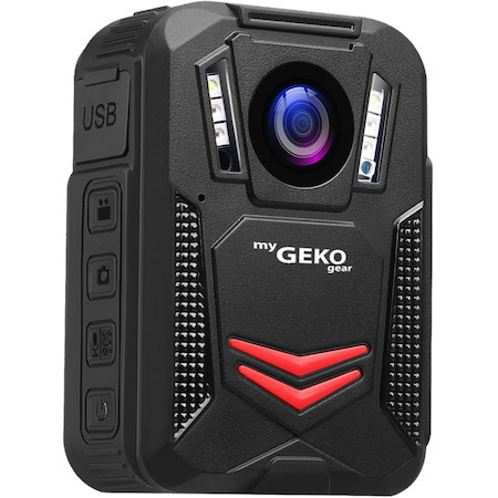 myGEKOgear by Adesso Aegis 300 1512p Extreme HD Body Cam with GPS Logging, Infrared Night Vision,Password Protected System,IP65 Water Resistance, 2" LCD Screen, 32GB Storage, Long Battery Life (19 Hours Total - 2 Removable Batteries)