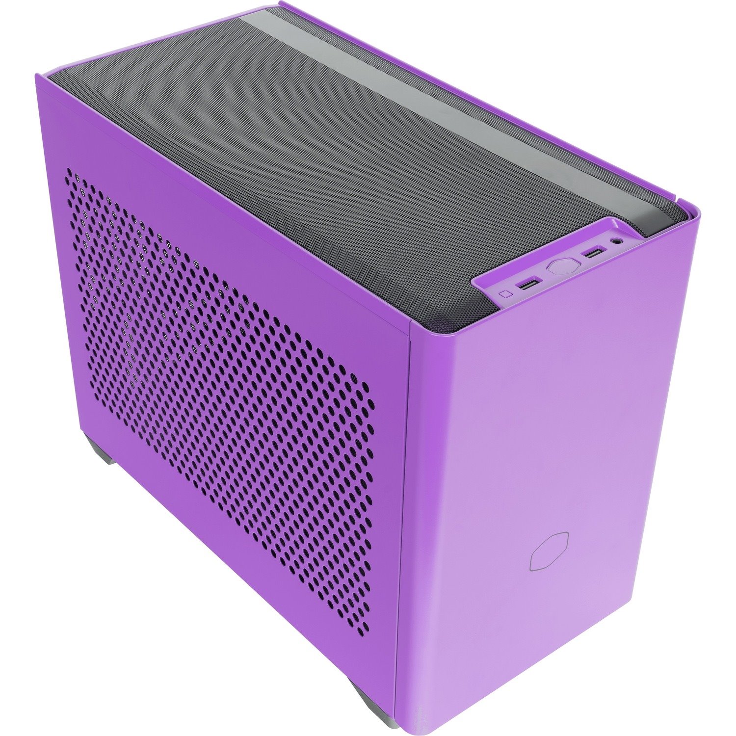 Cooler Master MasterBox MCB-NR200P-PCNN-S00 Computer Case - Mini ITX, Mini DTX Motherboard Supported - Tempered Glass, Mesh, Plastic, Steel - NightShade Purple