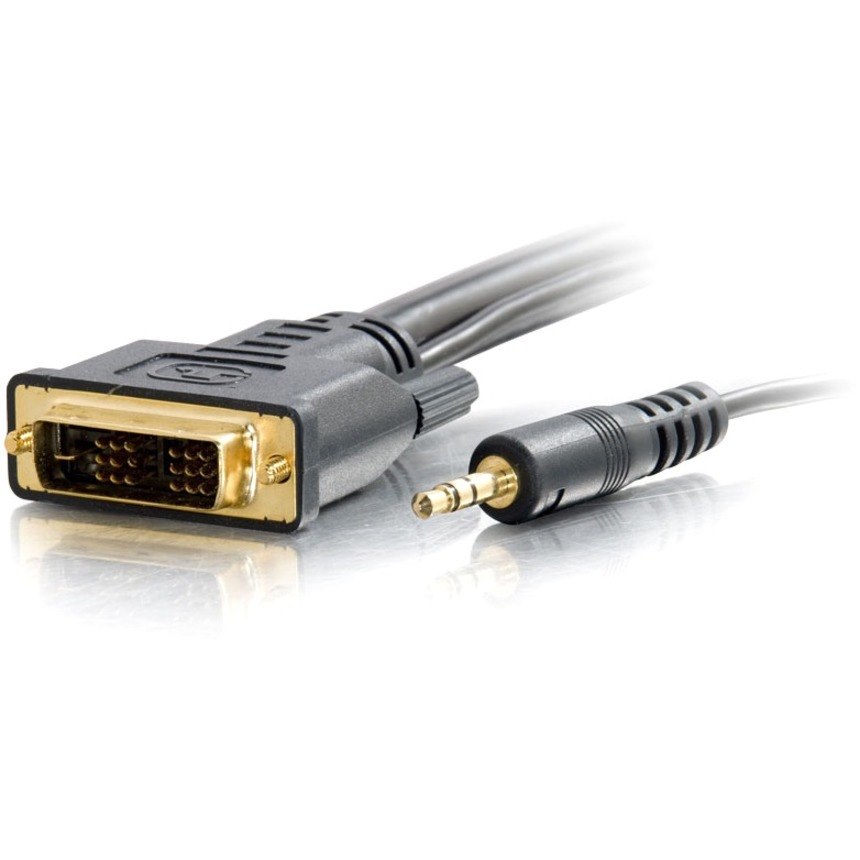 C2G 50ft Pro Series DVI-D + 3.5mm CL2 M/M Single Link Digital Video Cable