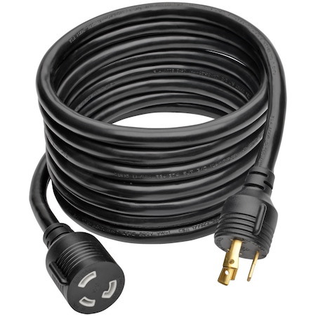 Eaton Tripp Lite Series Power Extension Cord, NEMA L5-30P to NEMA L5-30R- Heavy-Duty, 30A, 125V, 10 AWG, 15 ft. (4.57 m), Black, Locking Connectors