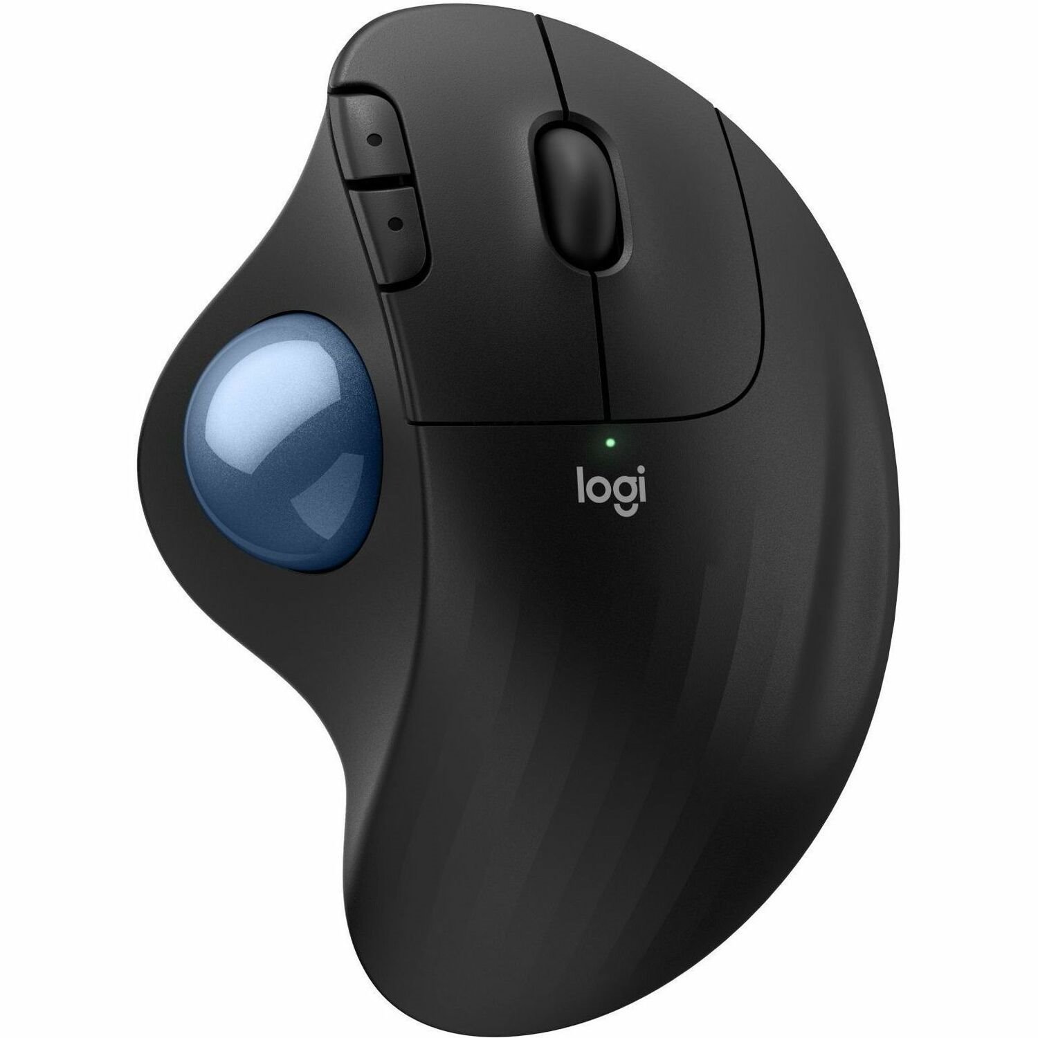 Logitech ERGO M575S Wireless Trackball Mouse, Wireless Ergonomic Mouse With Bluetooth and Encrypted Dongle, Comfortable Thumb Control, Precise and Smooth Tracking, for PC/Mac (Black+Blue Ball)