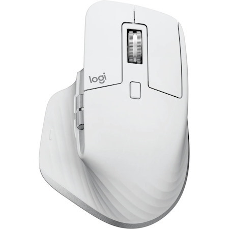 Logitech MX MASTER 3S Mouse - Bluetooth/Radio Frequency - USB - Optical - 7 Button(s) - Pale Gray