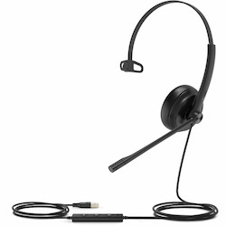 Yealink UH34 Wired On-ear Mono Headset - Black