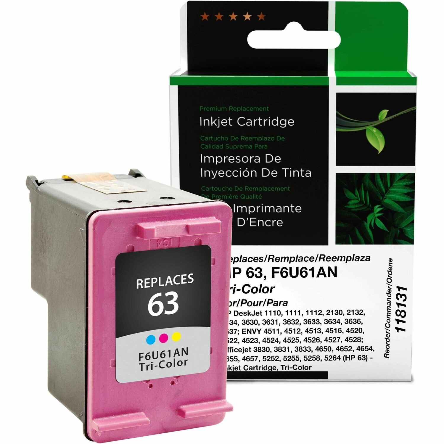 Clover Imaging Remanufactured Tri-Color Ink Cartridge for HP 63 (F6U61AN)