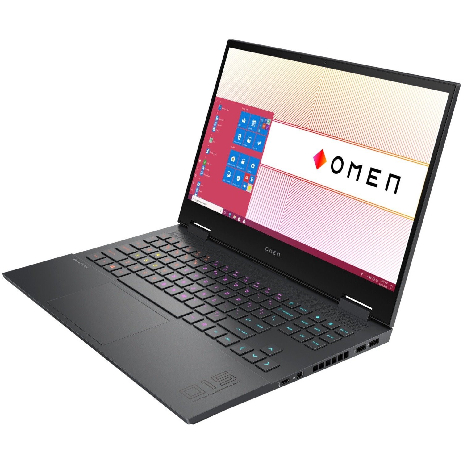 HP OMEN 15-en1000 15-en1010nr 15.6" Gaming Notebook - Full HD - AMD Ryzen 7 5800H - 8 GB - 512 GB SSD - Mica Silver, Mica Silver Aluminum