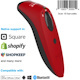 Socket Mobile SocketScan S700 Handheld Barcode Scanner - Wireless Connectivity - Red