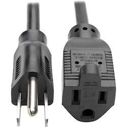 Tripp Lite by Eaton Computer Power Extension Cord 10A 18AWG 5-15P to 5-15R Black 1'