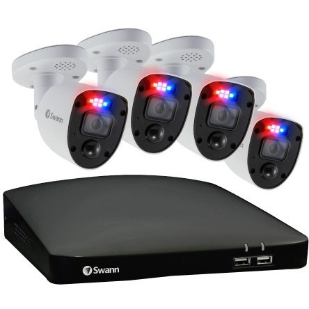 Swann Enforcer SWDVK-856804RL 4 Channel Night Vision Wired Video Surveillance System 2 TB HDD