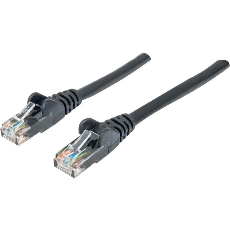 Intellinet Network Patch Cable, Cat6, 20m, Black, CCA, U/UTP, PVC, RJ45, Gold Plated Contacts, Snagless, Booted, Polybag