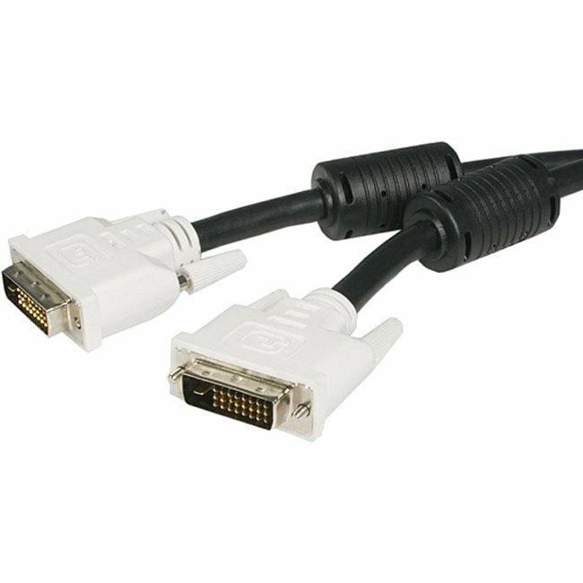 StarTech.com 5m DVI-D Dual Link Cable - Male to Male DVI-D Digital Video Monitor Cable - 25 pin DVI-D Cable M/M Black 5 Meter - 2560x1600