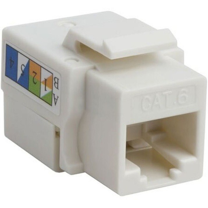 4XEM 10 pack Cat6 RJ45 Keystone Jack UTP 110-Type (White)