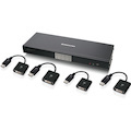 IOGEAR 4-Port Dual-Link DVI and DisplayPort KVMP Kit with 7.1 Audio (TAA Compliant)