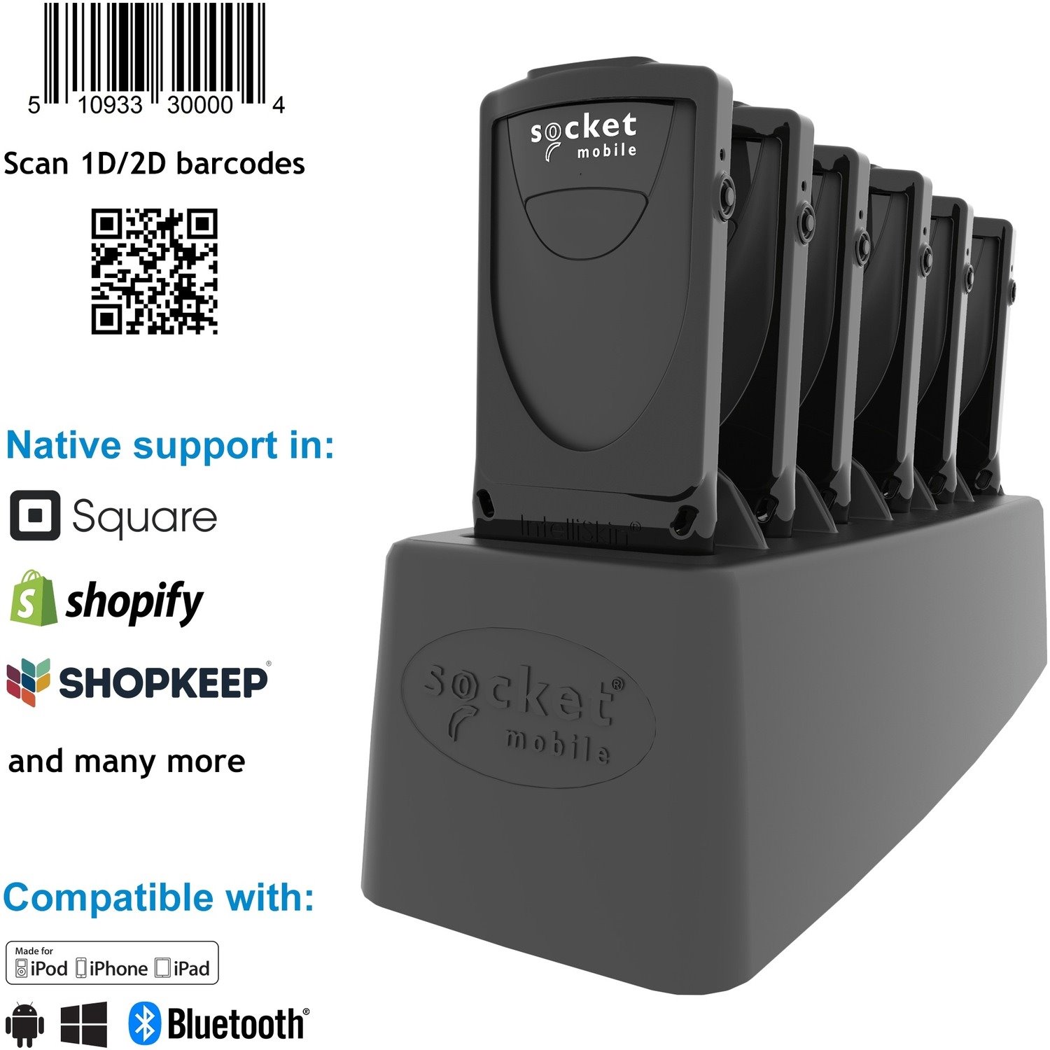 Socket Mobile DuraScan D840 Handheld Barcode Scanner - Wireless Connectivity