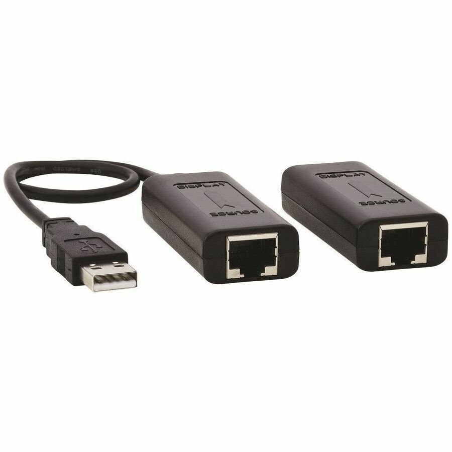 Eaton Tripp Lite Series 1-Port USB over Cat5/Cat6 Extender Kit with Power over Cable - USB 2.0, Up to 164.04 ft. (50M), Black, TAA