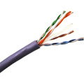 Weltron 1000ft Cat6 UTP 550 MHz Solid PVC CMR Cable - Purple