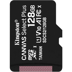 Kingston Canvas Select Plus SDCS2 128 GB Class 10/UHS-I (U1) microSDXC - 1 Pack