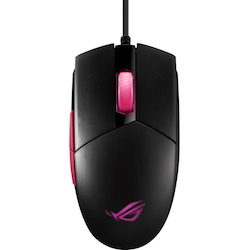 Asus ROG Strix Impact II Electro Punk 90MP01U0-BMUA00 Gaming Mouse - USB 2.0 - Optical - 5 Programmable Button(s) - Black, Pink - 1 Pack