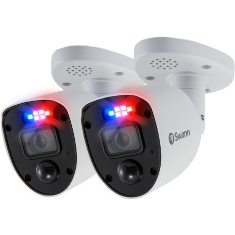 Swann 8 Megapixel HD Surveillance Camera - 2 Pack - Bullet - White