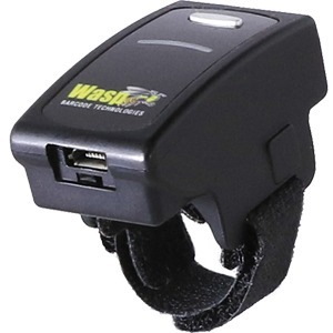 Wasp WRS100SBR Wearable Barcode Scanner - Wireless Connectivity - Black, Yellow