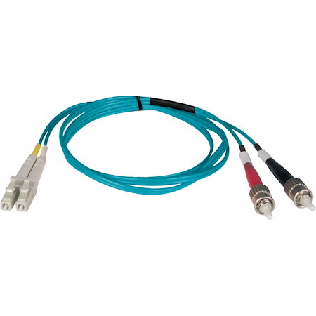 Eaton Tripp Lite Series 10Gb Duplex Multimode 50/125 OM3 LSZH Fiber Patch Cable (LC/ST) - Aqua, 2M (6 ft.)