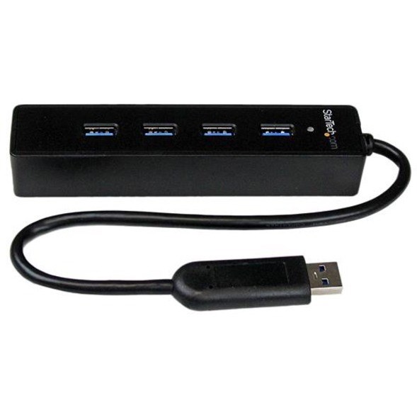 StarTech.com USB Hub - USB 3.0 Type A - Portable - Black