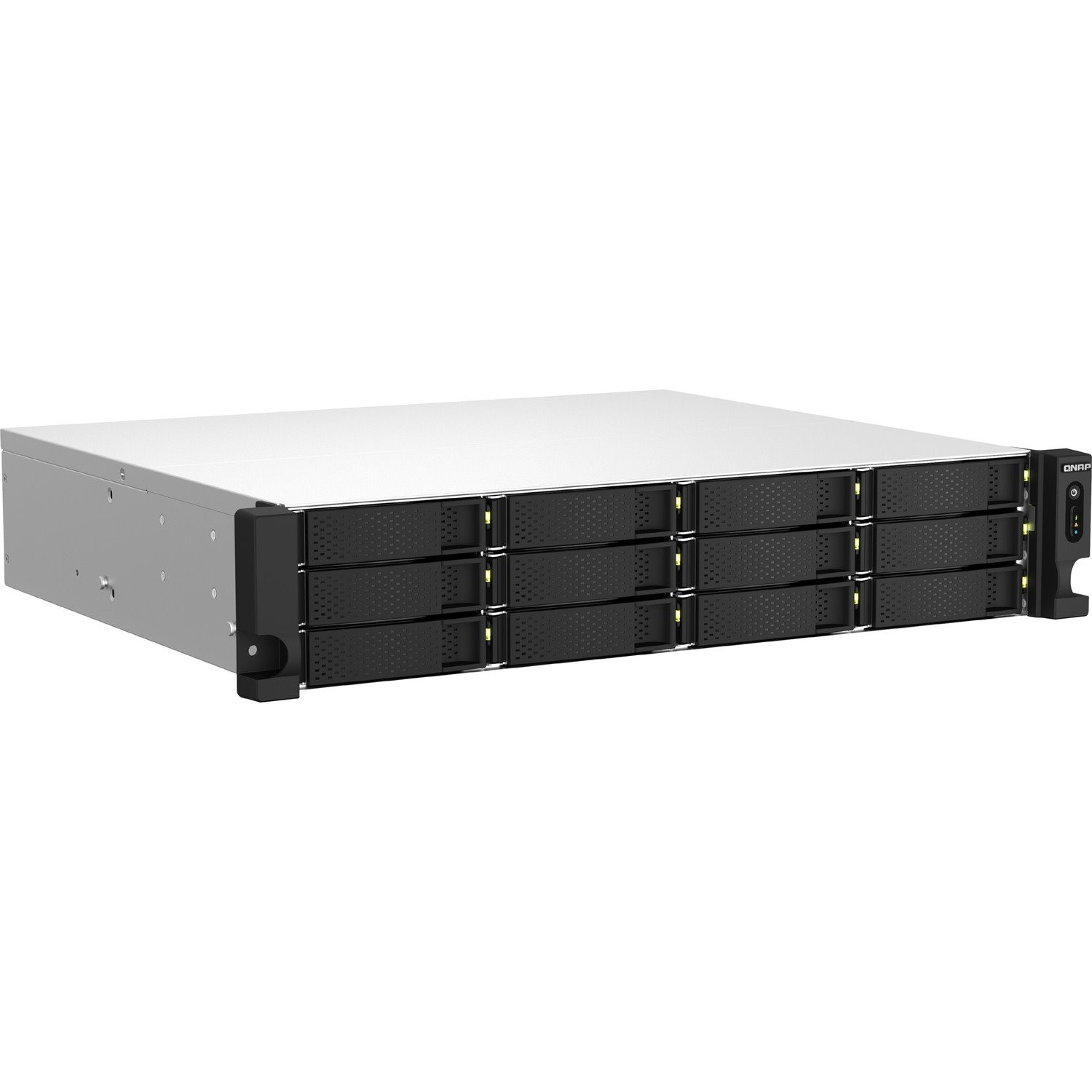 QNAP TS-1264U-RP-4G 12 x Total Bays SAN/NAS Storage System - 4 GB Flash Memory Capacity - Intel Celeron Quad-core (4 Core) 2 GHz - 4 GB RAM - 2U Rack-mountable