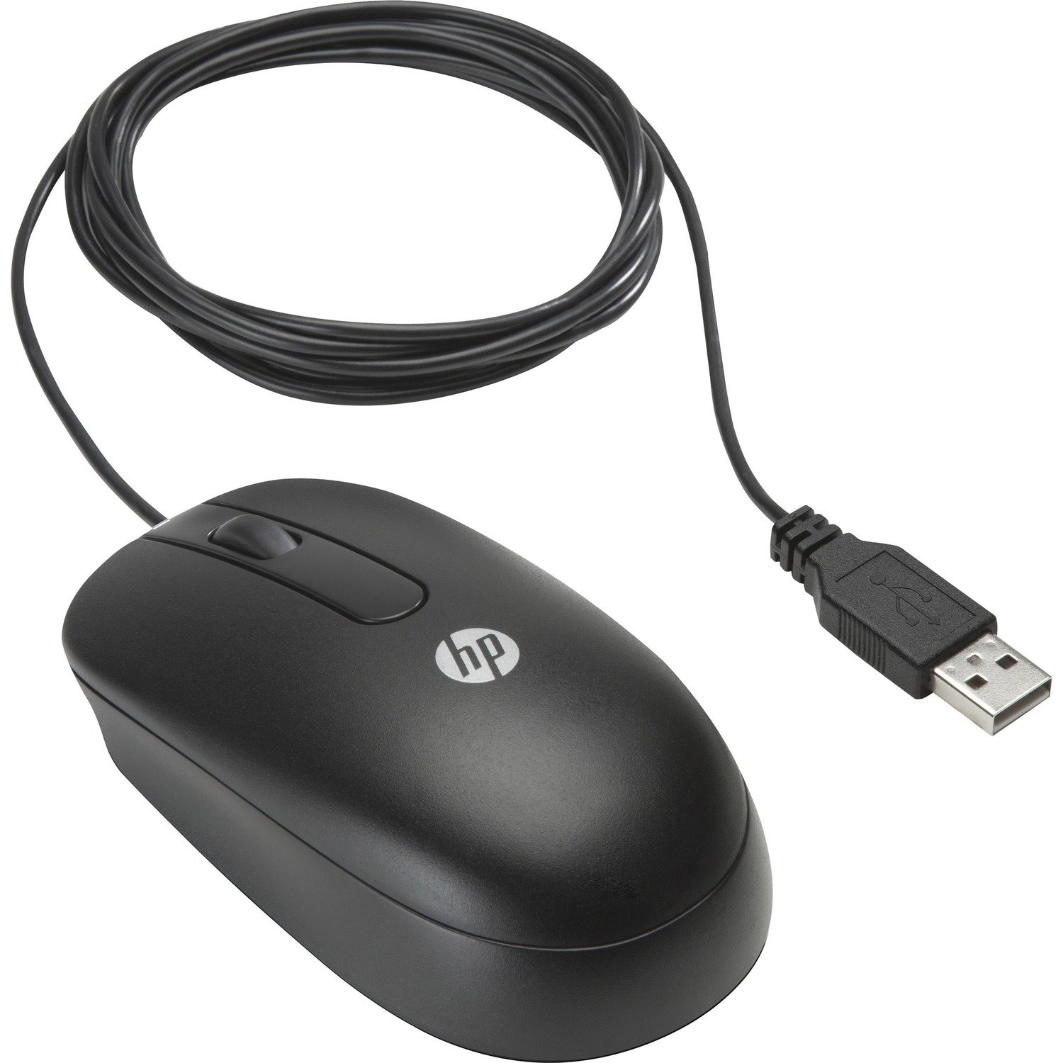 HP Mouse - USB - Optical - 3 Button(s) - Black - 1 Pack