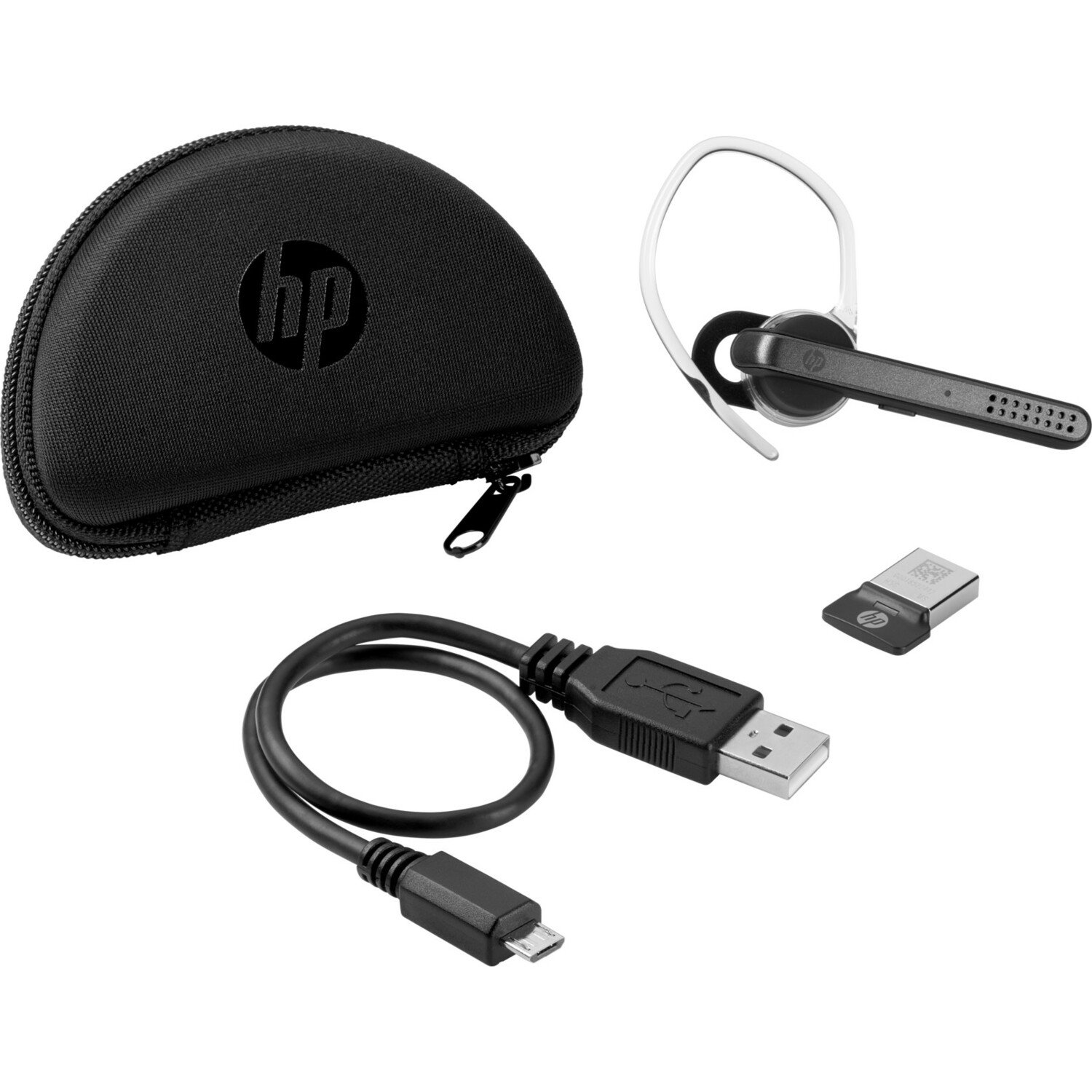 HP Wireless Earbud, Over-the-ear Mono Earset - Black, Silver