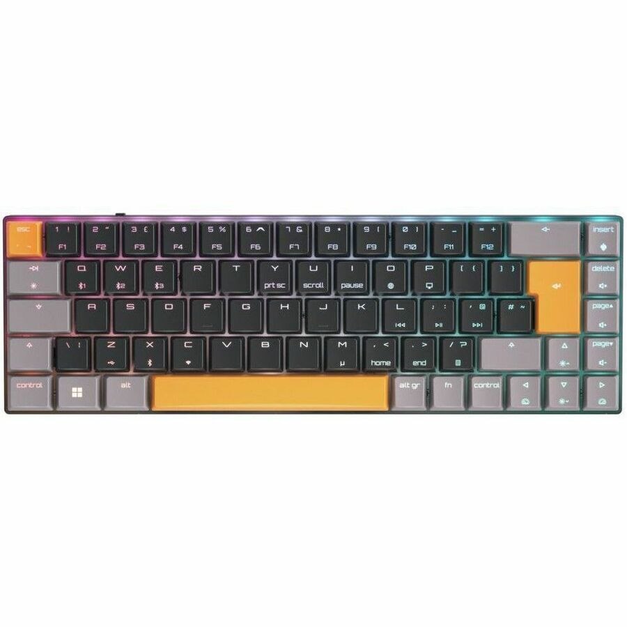 CHERRY MX-LP 2.1 Gaming Keyboard - Wireless Connectivity - USB Type A Interface - RGB LED - English (UK) - QWERTY Layout - Black