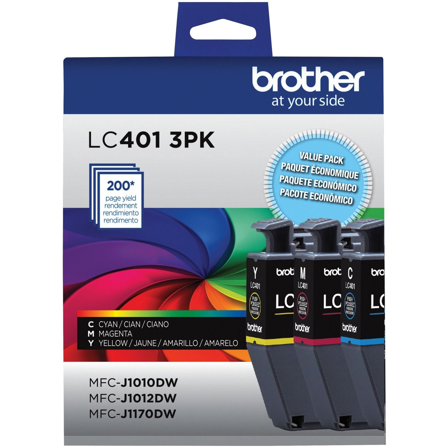 Brother LC4013PKS Original Standard Yield Inkjet Ink Cartridge - CMY - 3 / Pack