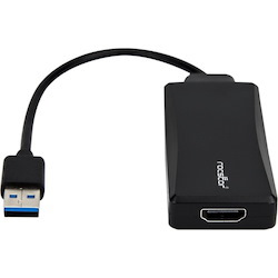 Rocstor Premium USB to HDMI Adapter - USB 3.0 to HDMI External USB Video Graphics Adapter - Resolutions up to 1920x1200 1080p- 1x USB 3.0 Type A Male, 1 x HDMI Female - 6" - Black - Compatible with PC or Mac USB GRAPHICS CARD ADAPTER