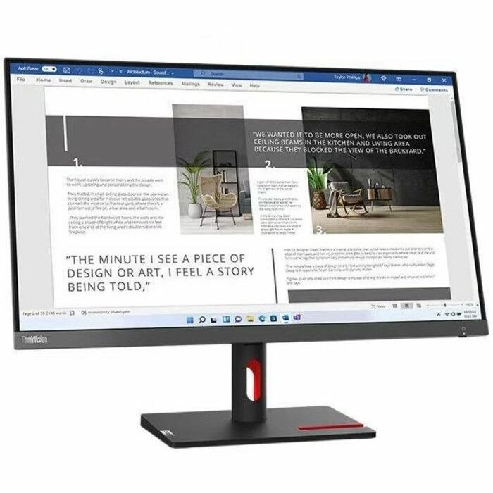 Lenovo ThinkVision S27i-30 27" Class Full HD LED Monitor - 16:9 - Storm Gray