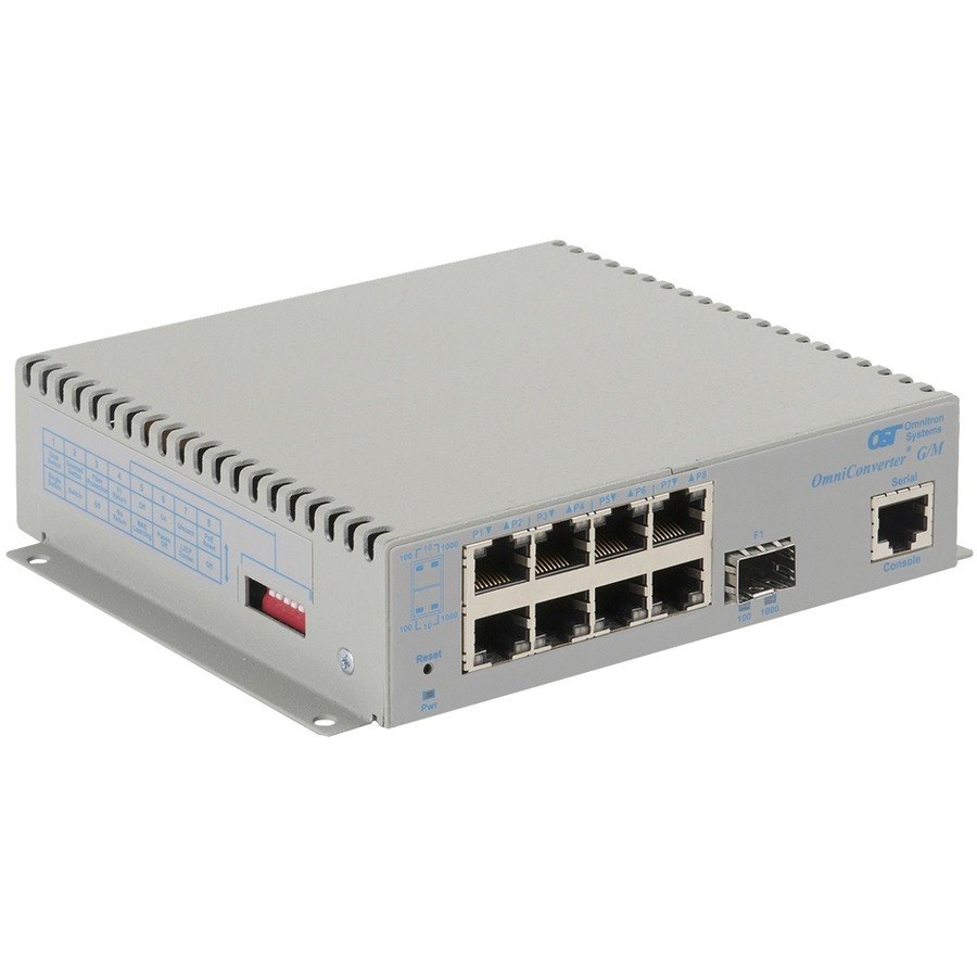 Omnitron Systems OmniConverter Managed Gigabit, MM ST, RJ-45, Ethernet Fiber Switch