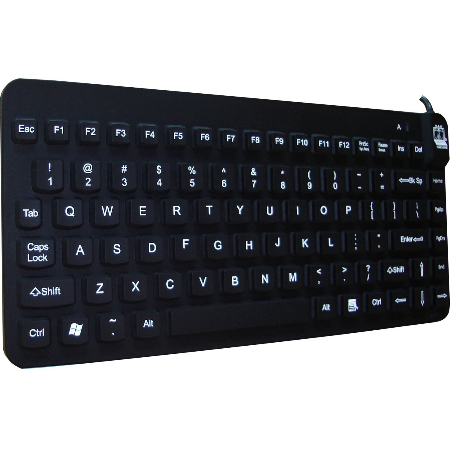 Man & Machine Premium Waterproof Disinfectable Silent 12" Keyboard